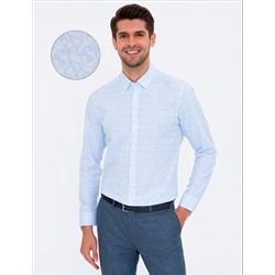 Açık Mavi Slim Fit Uzun Kollu Gömlek