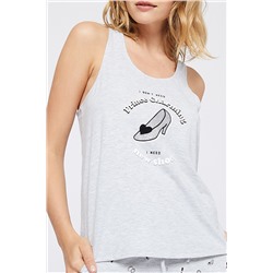 Camiseta de tirantes Florence Gris jaspeado