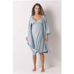 Bata larga "maternity" técnica soft touch verde