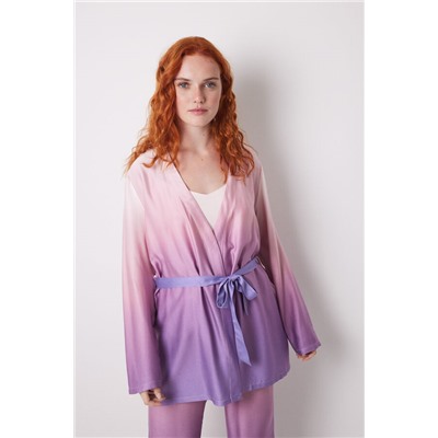 Set pijama largo satén degradado