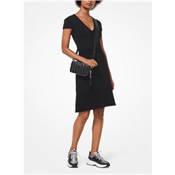 MICHAEL MICHAEL KORS Stretch Knit V-Neck Dress
