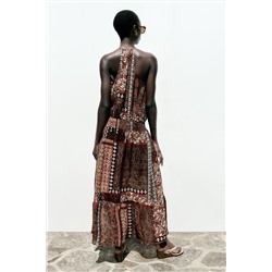 METALLIC THREAD PRINTED DRESS
