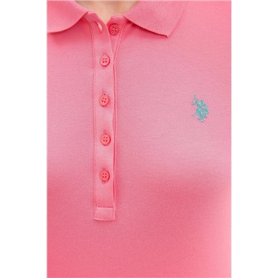 Kadın Pembe Basic Polo Yaka Tişört