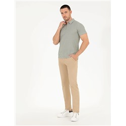 Bej Regular Fit Kanvas Pantolon