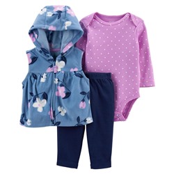 3-Piece Fleece Vest Set