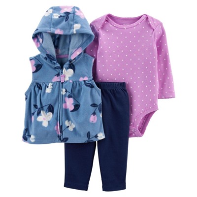 3-Piece Fleece Vest Set