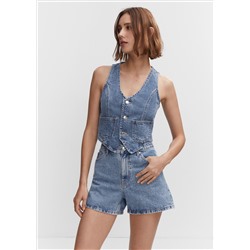 Shorts vaqueros tiro alto