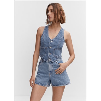Shorts vaqueros tiro alto