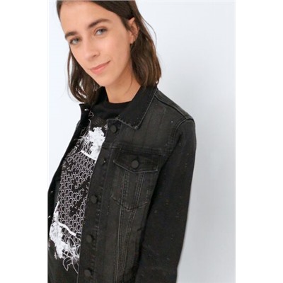 Chaqueta vaquera slim lentejuelas