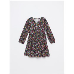 CHECKED WRAP DRESS