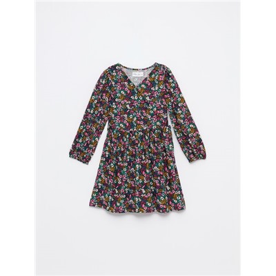 CHECKED WRAP DRESS