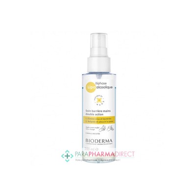 Bioderma Soin Barrière Main Double Action Biphase LipoAlcoolique 100ml
