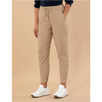 Bej Carrot Fit Kumaş Pantolon