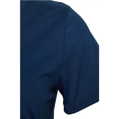 Çok Renkli 2'li Paket Basic Örme Büyük Beden T-Shirt TBBSS22TS0705
