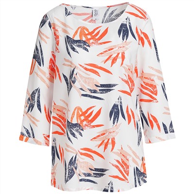 Damen Bluse mit Palmen-Print