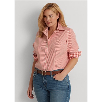 Lauren Woman Easy Care Striped Cotton Shirt