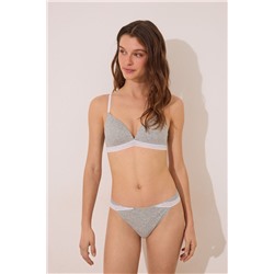 CHARMING Sujetador triangular algodón relleno gris