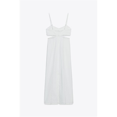 Z1975 MIDI DENIM CUT OUT DRESS