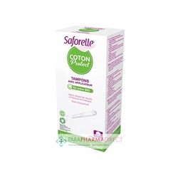 Saforelle Coton Protect Tampons avec Applicateurs Super x14