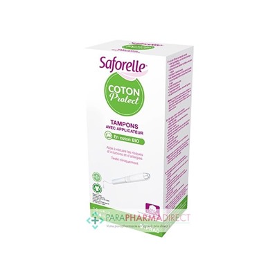 Saforelle Coton Protect Tampons avec Applicateurs Super x14