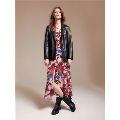 Viskose Kleid mit Muster