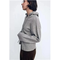 Вязаный кардиган с двойной молнией и капюшоном Zar*a