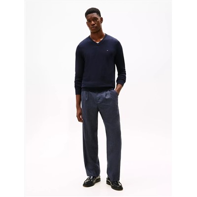 Solid Logo V-Neck Sweater