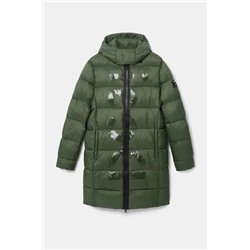 Chaqueta larga acolchada capucha