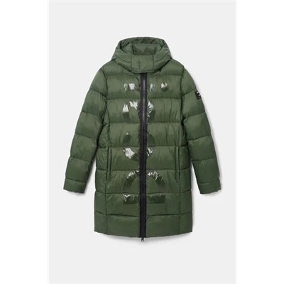 Chaqueta larga acolchada capucha