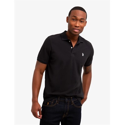 SOLID PIQUE SMALL LOGO POLO SHIRT