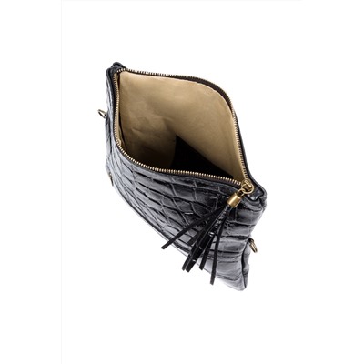 Bandolera de piel Negro