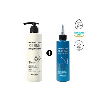 Anti-Hair Loss Oil Rich Damage Shampoo + Anti-Hair Loss All In One Ampoule Pack