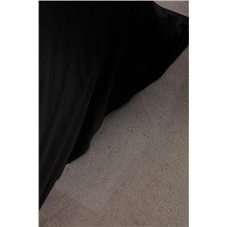 Manon King Size %100 Pamuk Ranforce Düz Nevresim - Siyah