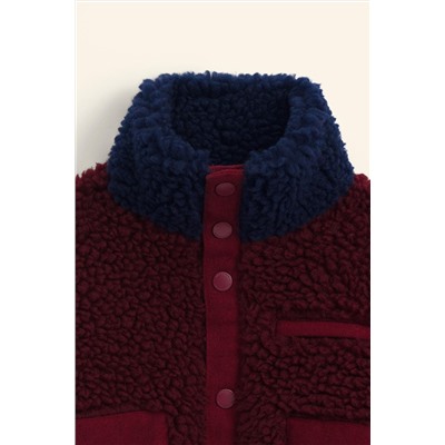 LIMITED EDITION CONTRAST FAUX SHEARLING JACKET