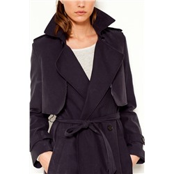 Gabardina fluida Azul marino