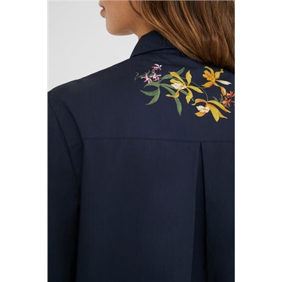 Camisa larga estampado floral