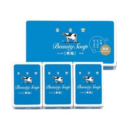 COW BRAND Blue Beauty SOAP Молочное туалетное мыло с ароматом жасмина 3шт по 85гр