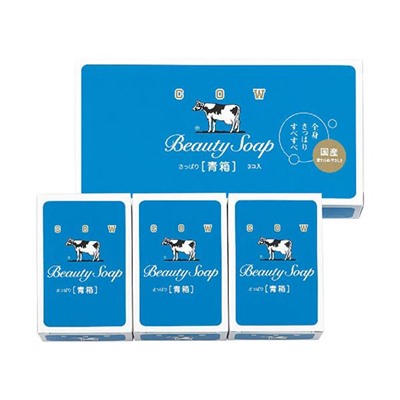COW BRAND Blue Beauty SOAP Молочное туалетное мыло с ароматом жасмина 3шт по 85гр