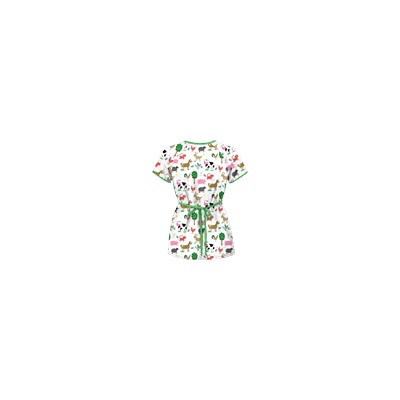 UA On The Farm White Mock Wrap Print Scrub Top