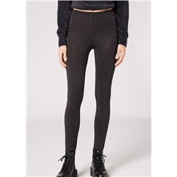 Skinny Leggings mit Allover-Strass