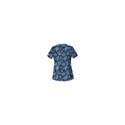 UA Right Angle Navy Print Scrub Top