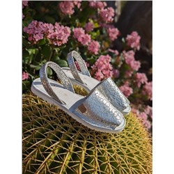 AB.Zapatos · 504-8 Guepardo plata+AB.Z PELLE Abeja ladrillo (330) plata