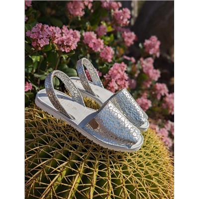 AB.Zapatos · 504-8 Guepardo plata+AB.Z PELLE Abeja ladrillo (330) plata