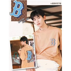 Повседневная свободная футболка с круглым вырезом и короткими рукавами  ML*B ОРИГИНАЛ!