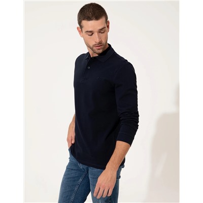 Lacivert Slim Fit Sweatshirt