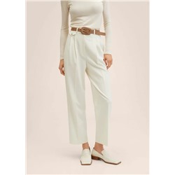 Pantalón recto bolsillos -  Mujer | MANGO OUTLET Melilla