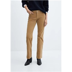 Pantalón flare tiro medio pana