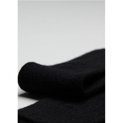 Lange gerippte Herrensocken mit Wolle und Cashmere