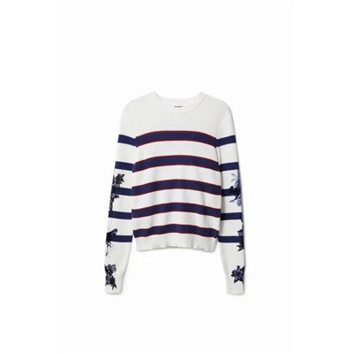 Jersey rayas y flores