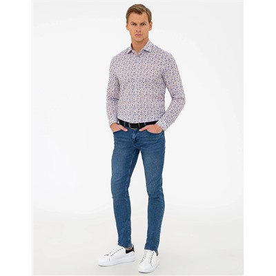 Çok Renkli Slim Fit Uzun Kollu Gömlek